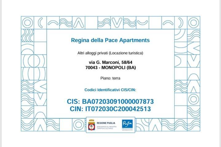 Regina Della Pace Apartments & Suite Con Sauna 莫诺波利 外观 照片